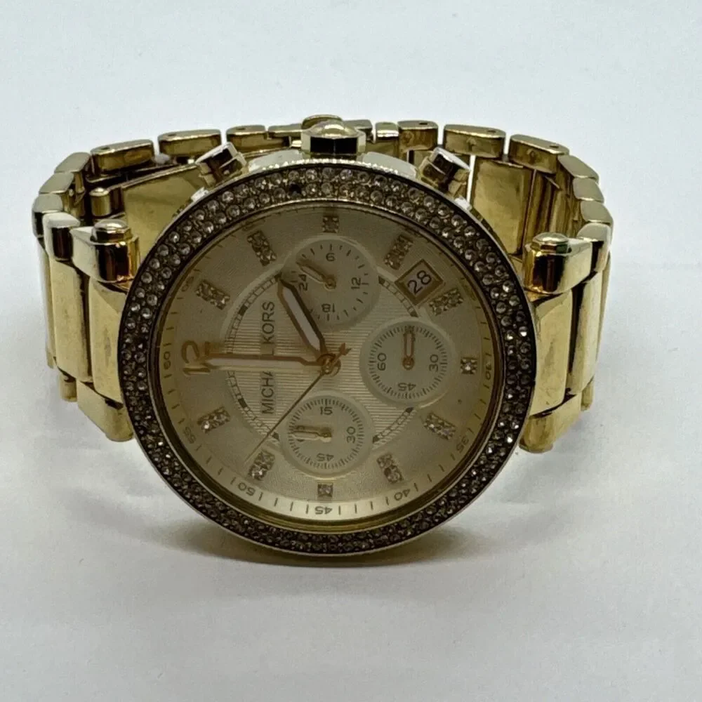 Michael Kors Parker MK5354 Women's Gold Stainless Steel Analog Dial Watch JNA614